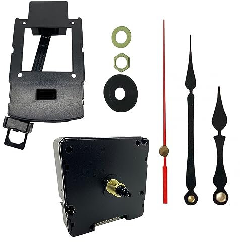 New Replacement Pendulum Drive HD-1688 Sheng Bang Radio Controlled UK MSF Automatic Atomic Ticking Quartz Clock Mechanisms Battery Powered For Wall Clocks (1, 100mm Black Metal)