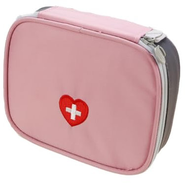 Mini ERSTE AID -KIT Tragbare Reisemedizin -Tasche Multifunktionaler medizinischer Organisator Aufbewahrungsbeutel für Outdoor -Aktivitäten Pink, tragbare Medizin -Tasche