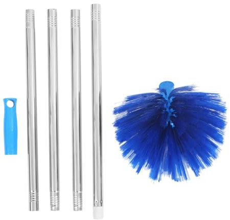 CIYODO Plumeau De Plafond avec Manche Extensible Brosse pour Toiles Araignée Nettoyeur pour Zones Hauteur Et Difficiles Accès Dépoussiéreur pour Usage Intérieur Et Extérieur