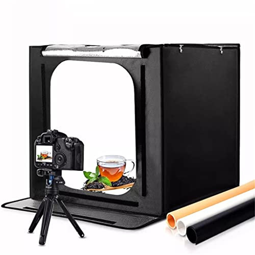 ZHCHAO 60 * 60cm 24 Pouces Portable Mini Photo Studio Box Softbox 46W 3400LM lumière Blanche Photo éclairage Studio Shooting Tente Box Kit