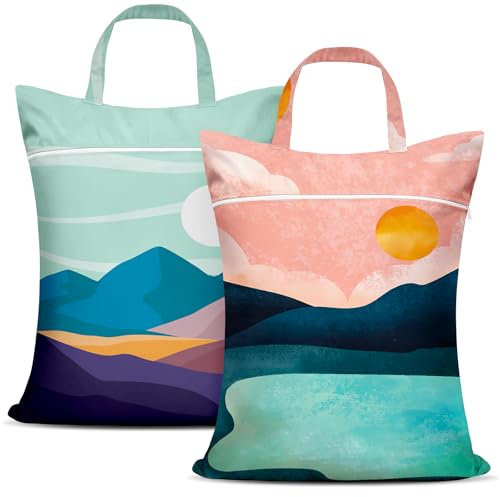 2 Pcs Large Travel Laundry Bag Waterproof with handle Washable Dirty Clothes Bag for Traveling Wet Dry Bag Bathing Suit Workout Bag for Gym Clothes Laundry Wet Clothes Swimming Pool College Dorm