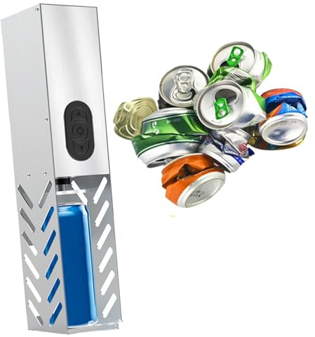 Trash Compactor Can Crusher, For Recycling - No Assembly Required, Automatic Operation, Countertop Soda Smasher And Beer Can Crusher - Eco-Friendly Design