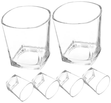 BUGUUYO 6piezas Vasos De Whisky De Transparente De Vasos Para Bebidas Diseño Minimalista Para Reuniones Familiares y Fiestas Ktv