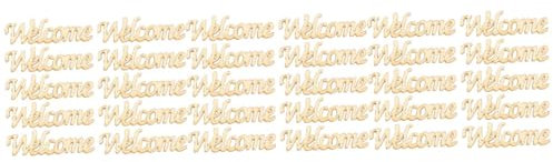 SEWACC 90 Pièces copeaux de bois de bienvenue Déco champêtre signe pour la porte d'entrée devant rustique goodies noel decoration noel découpe de bois de bienvenue accessoire de mariage