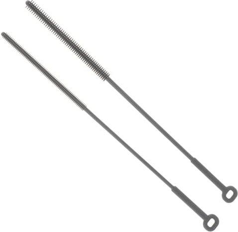 2 storlekar sugrör rengöringsborste, 2 stycken silikonsugrörsborste, återanvändbara sugrörsborstar för tvätt av glas silikon, metall, tekanna (grå)