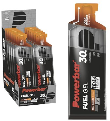 Powerbar - Black Line - Fuel 30 Gel - Cola-Orange - 12x50ml - High Carb Energy Gel - Caffeine-Free