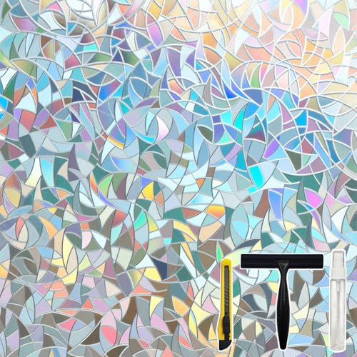 Pickhonk Window Privacy Film Window Coloring Colored Glass Film UV Blocking Glass Stickers Thermal Insulation Home Windows 17.5 x 78.7 Inches(Pack of 1)