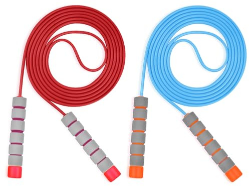 Flintronic Corda per Saltare, 2,6m/2,8m/3m Corda Da Salto Regolabile, Salto della Corde con Impugnatura Antiscivolo, Corda per Fitness, Perdita di Peso, Allenamento, per Uomini e Donne Bambini