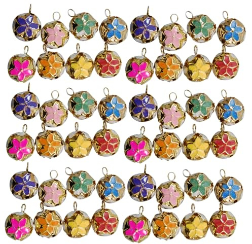 Healifty 100 Pezzi Ciondoli Campanelli Giapponesi in Decorazioni Fiore Ciliegio Svuotate Colorate per Accessori da Te Pendenti Portachiavi Braccialetti