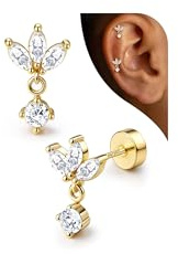 Adramata örhängen silver 925 helix piercingar allergivänliga örhängen kvinnor