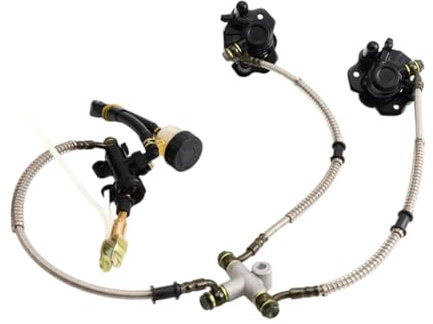 predolo Kit de Freno Go Kart con Pinzas Gemelas, Bomba Hidráulica, Conjunto de Freno Trasero para ATV de 125 Y 250, Sin Disco de Freno