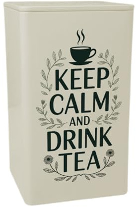 speecheese Keep calm and drink tea TeeDose 900ml lustige TeeDose 900ml für stilvolle Teeaufbewahrung