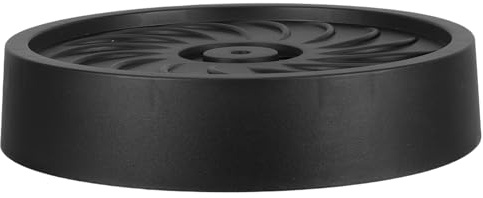 SEWACC Support Mobile pour Plantes avec Bac de Drainage, Plateau Rond 22 Cm de Diamètre, 4 roulettes Silencieuses, Couleur Noir, Déplace-Pot Balcon et Jardin, Supports à Fleurs