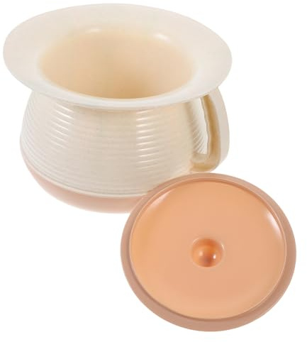 TOPPERFUN Pot de Chambre Portable Unisexe en Polypropylène Résistant avec Couvercle, 1 Pièce, Couleur Café, Léger et Compact, Urinoir Pratique pour Bébé, Garçon et Filles et Personnes