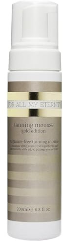 Pour Tous My Eternity Mousse Bronzage Edition or 200ml - Luxe - Faux Tan Mousse Auto-Bronzant Naturel Sls-Free Mousse, sans Parfum & sans Paraben, Best Fauve pour Visage Corps Bras et Jambes