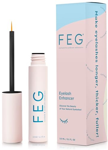 FEG Eyelash Rapid Eye Lash Growth Serum | For Lash and Brow | Creates Longer & Darker Eyelashes | Eyelash Enhancing Serum to Help Lengthen, Thicken and Darken Your Eyelashes | Single Pack