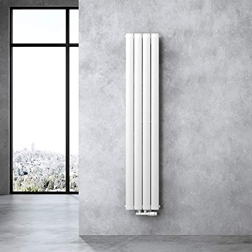 doporro Radiatore Verticale da Bagno 160x31cm, Radiatore a Pannello Termoarredo da Parete e Pavimento in Acciaio, Bianco