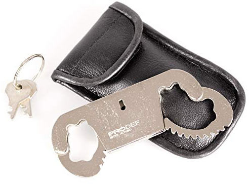 PRODEF ® Daumenschelle, Stahl vernickelt inkl. Gürtelholster