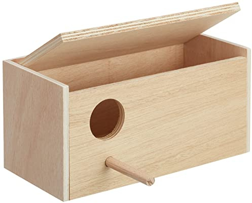 Nobby Wellensittich Nistlåda hål vänster; 28,5 x 14,0 x 14,0 cm