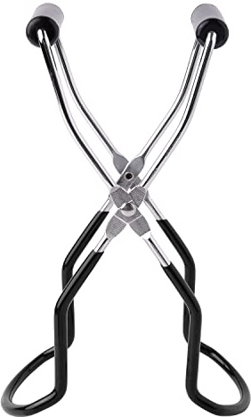 Eeoyu Canning Jar Lifter Tongs Stainless Steel Jar Lifter with Grip Handle for Home Kitchen (Black)