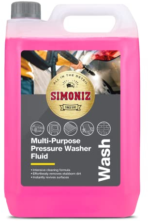 SIMONIZ SAPP0174A Multi Purpose Pressure Washer Shampoo Fluid, Pink, 5 Litre