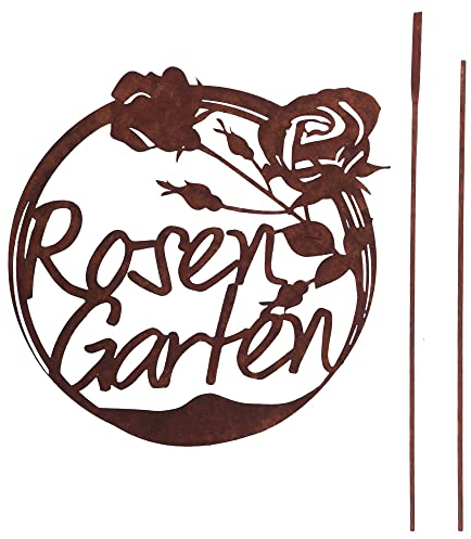 UNUS Cartel de jardín para jardín de hierbas, decoración de jardín, aspecto oxidado, decoración para jardín