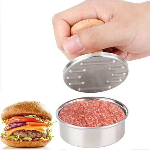 Pressa per hamburger Pressa per carne Stampo Pressa per hamburger in acciaio inossidabile Pressa manuale per torta di carne Macchina per hamburger Accessori da cucina Macchina per hamburger per grigli