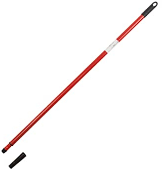 FÜNDIG Metallteleskopstiel mit separaten Konus rot lackiert, deutsches Gewinde von 118 auf 200 cm ausziehbar - für Kehrbesen Besen Industriebesen Straßenbesen