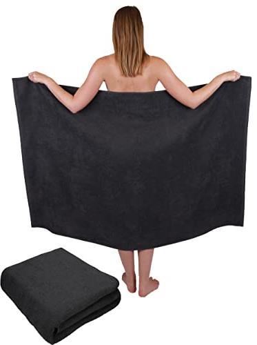 Betz Maxi Duschtuch Berlin – großes Frottee Duschtuch 100x200 cm aus 100% Baumwolle – saugstark & weich – hochwertiges, pflegeleichtes Handtuch für Damen & Herren Farbe Graphit grau