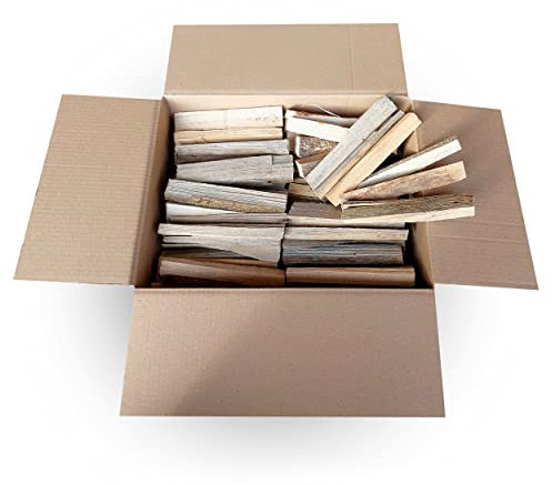 Premium Anzündholz Fichte/Kiefer 4,5 kg - ca. 18 cm - ideal für Kamin, Holzofen, Grill und Feuerschalen - trocken - in umweltfreundlichem Karton