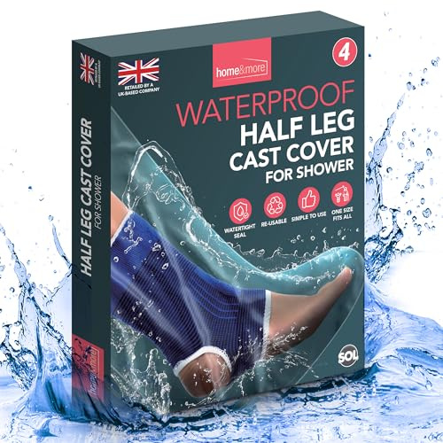 Lot de 4 housses de protection imperméables pour la douche, les pieds de protection imperméables en plâtre, les pieds de protection imperméables pour plâtre