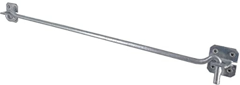 IRONTITE® Extra langer Kabinenhaken, 450 mm, Torhaken und Ösenriegel, robuster Türhaken und Ösenriegel, bekannt als Kabinenhaken für Türen, ideal für Schuppentüren und Tore. (verzinkt)