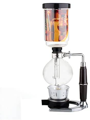 ADITAM Syphon Coffee Maker Glass Siphon Pot Glass Siphon Pot Percolators 1-3 Cups Maker (Syphon) (Color : A, Size : 13 * 11 * 34.3cm) Double the comfort