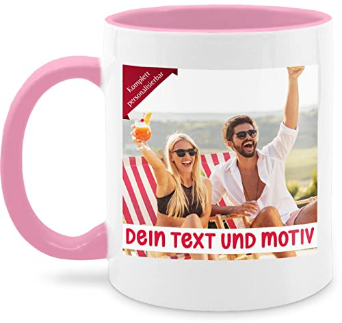 Tasse Tassen 325ml - eigenem Bild - Eigenes Foto Geschenk I - 325 ml - Rosa - selbst gestaltet fototasse selber gestalten photo kaffeetasse zum selbstgestalten beide seiten customized mug