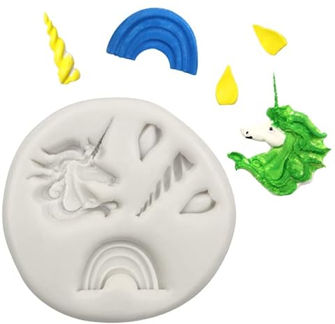 TTOA - Unicorn Silicone Fondant Mould | Horn Sugar Paste | Cake Decoration | Icing