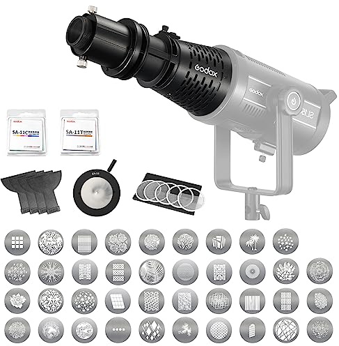 Godox SA-17 Optischer Snoot Bowens Mount Kit Mit SA-P, SA-06, SA-05, SA-07, SA-11T und SA-11C Für Alle Bowens Mount LED Video Licht