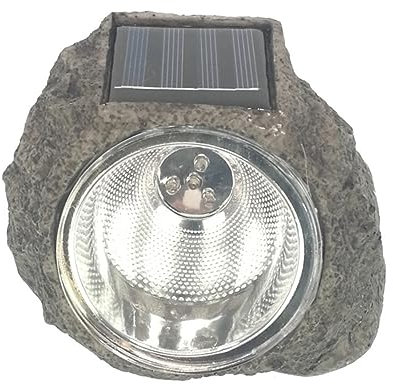 UKCOCO 2 Stück Flutlicht Solarbetriebener Strahler Außenstrahler Für Garten Rasen Led-beleuchtung Solarbeleuchtung Simulationsstein-lampe