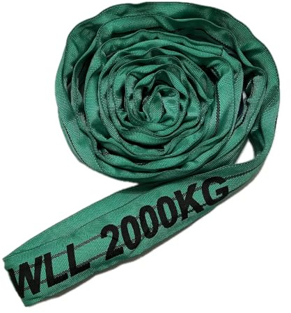 Lifting Round Sling Polyester Endless Lifting Strop 1 Ton - 5 Ton Various Length (2 Tonne, 1 Metre EWL (2M Circ))