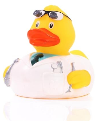 Zahnarzt ? Quietscheente - Badeente - ca. 8 cm gross