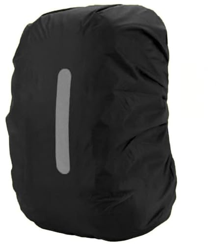PINEPAN Regnskydd för ryggsäckar med reflekterande ränder, 15 L-100 L, vattentät ryggsäck regnskydd, skolväska för vandring, camping, resor, cykling