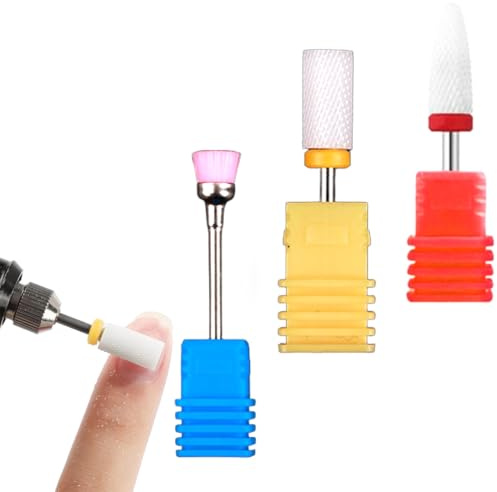 XOXVURI Punte Fresa Unghie, Punta da Trapano per Unghie, Rimozione Cuticola, Punte Fresa Unghie Ceramica per Manicure Pedicure Gel per Manicure Pedicure Uso Domestico Punte Fresa Unghie punta fresa