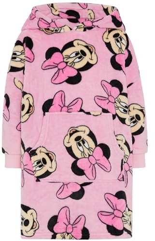 Disney Minnie Mouse - Sweat à Capuche Filles Surdimensionné - Pull Couverture pour Filles avec Grande Poche Avant - 6-7 Ans: 122cm