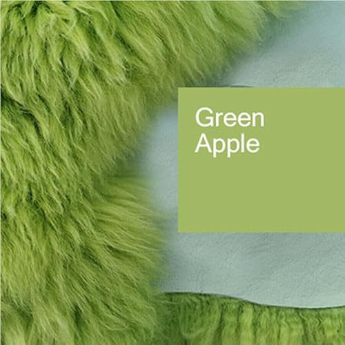 Provellus Pelle di agnello ecologica di pecora, verde, mela, L, XL, 80 cm - 100 cm
