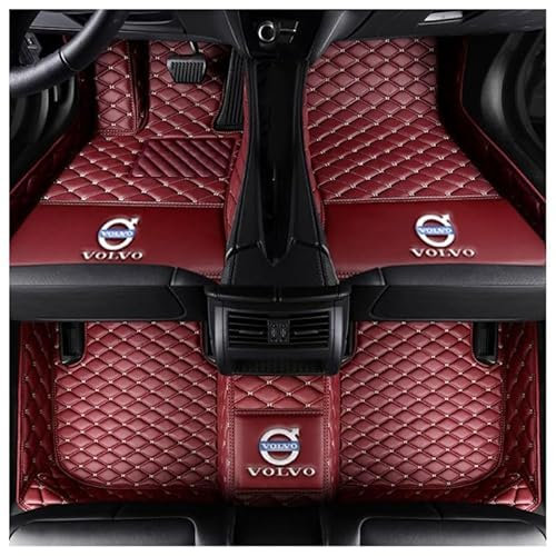 YWXKZZMX Leder Auto Fussmatten, für Volvo C30 2006-2012 (LHD) Maß Auto FußMatten Teppich Matten Allwetter Fußmatten Zubehör,D