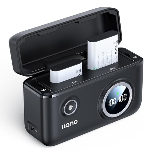 llano 2er-Pack NP-BX1 Akkus18W Schnellladegerät für Sony ZV-1, ZV-1 II, ZV-1F, RX100 VII, NP-BX1/M8, DSC-HX80, HX90V, HX95, HX99, RX1, RX1R II mit LED-Anzeige USB-C-Eingang sicher & tragbar