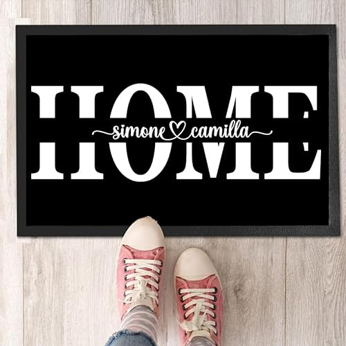 Mr. Gadgets Zerbino per Esterno/Interno Personalizzabile Con Foto 40x60 Cm Antiscivolo con Bordo in Gomma (HOME)