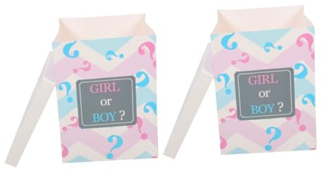 VICASKY 2pezzi Scatola Per Rivelazione Del Del Ragazza Contenitore Per Palloncini Per Feste Decorazioni Per Shower e Celebrazioni