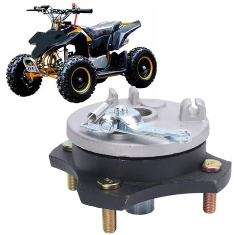 Verbessertes Linker Bremsbremsdrumrad Hub, 17 Mm Hochfestigkeit Metalllegierung Linker Bremsbrems Drum Hub mit 4xm10 Bolzen für 110C 125c 150c ATV Go Kart UTV