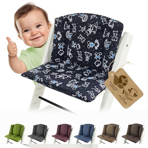 Ersatzbezug Kissen kompatibel mit Stokke Tripp Trapp M1 (marine-blau-Fig) | Sitzkissen, Kissen-Set, weich, gepolstert, waschbar & langlebig