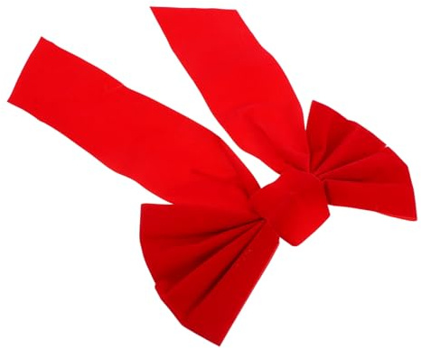 Yardenfun 10piezas Joyería De Lazo Decoración Navideña Única Unidades De Lazos Grandes para Coronas DIY Adornos Navideños Color Rojo Parte Superior del Árbol De Navidad